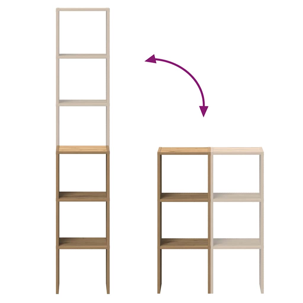 Stohovatelné Knihovny 2 Ks 30X30X80 Cm Kompozit