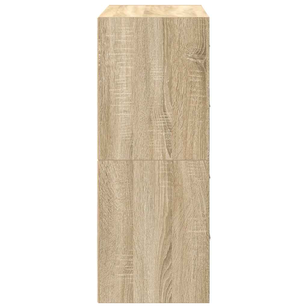 Vida Skříňky S 2 Zásuvkami 2 Ks Dub Sonoma 60X31X40Cm Kompozitní Dřevo