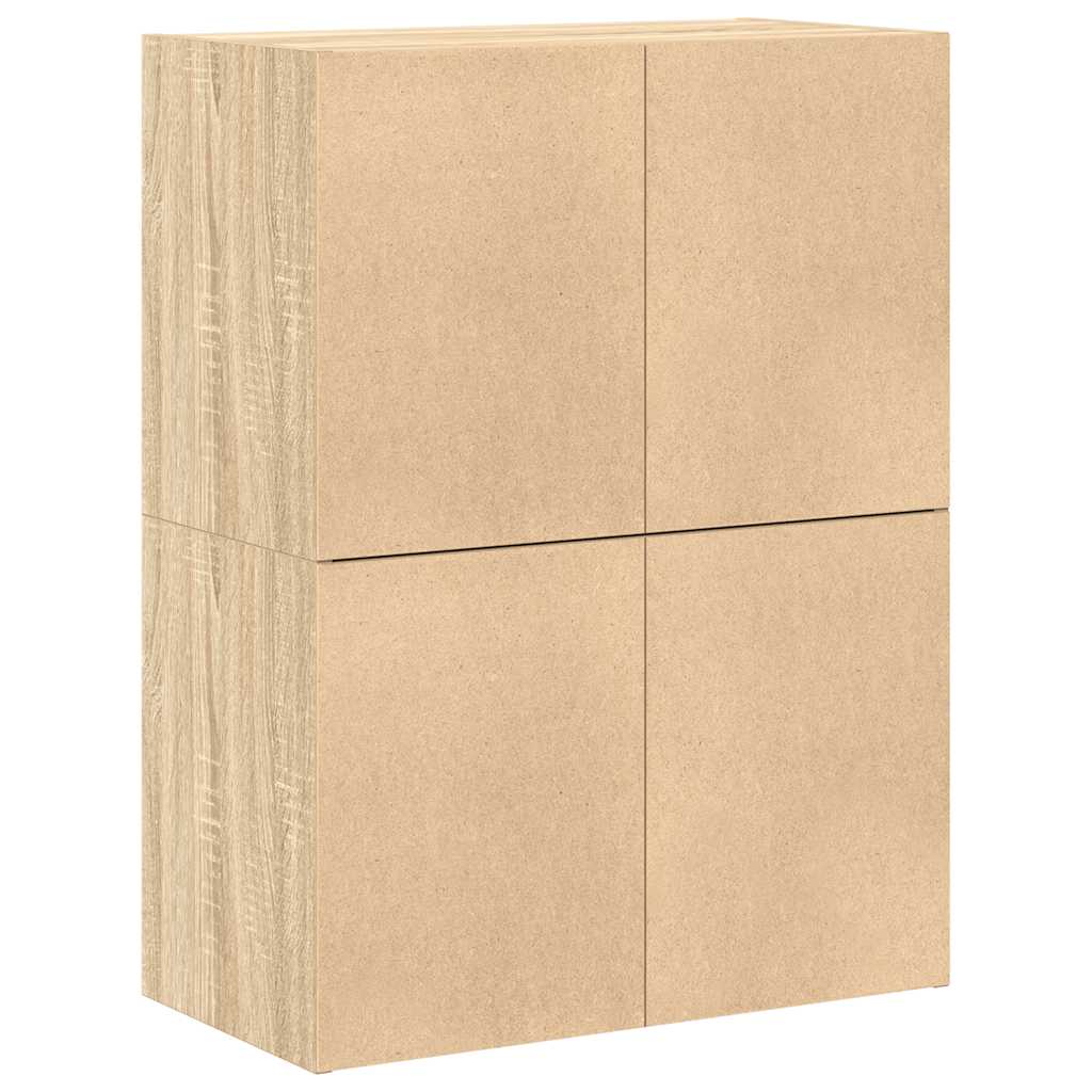 Vida Skříňky S 2 Zásuvkami 2 Ks Dub Sonoma 60X31X40Cm Kompozitní Dřevo