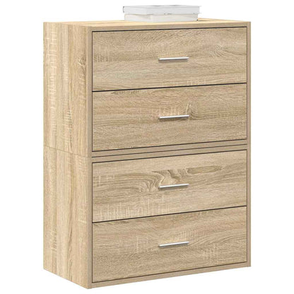 Vida Skříňky S 2 Zásuvkami 2 Ks Dub Sonoma 60X31X40Cm Kompozitní Dřevo