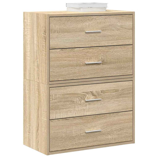 Vida Skříňky S 2 Zásuvkami 2 Ks Dub Sonoma 60X31X40Cm Kompozitní Dřevo