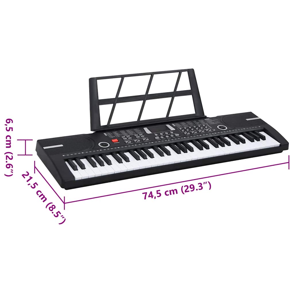 61 Kláves Piano Electric Keyboard S Hudebním Stojanem Pro Děti
