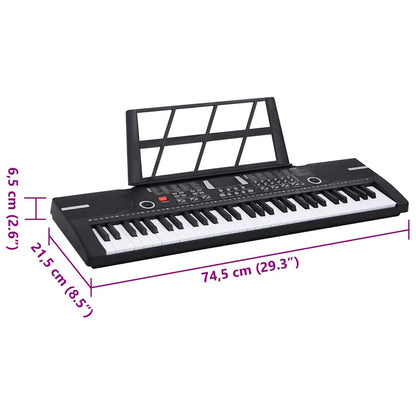 61 Kláves Piano Electric Keyboard S Hudebním Stojanem Pro Děti