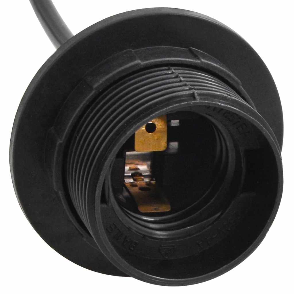 Závěsné Svítidlo Se 5 Držáků Lamp E27 Černé Metal