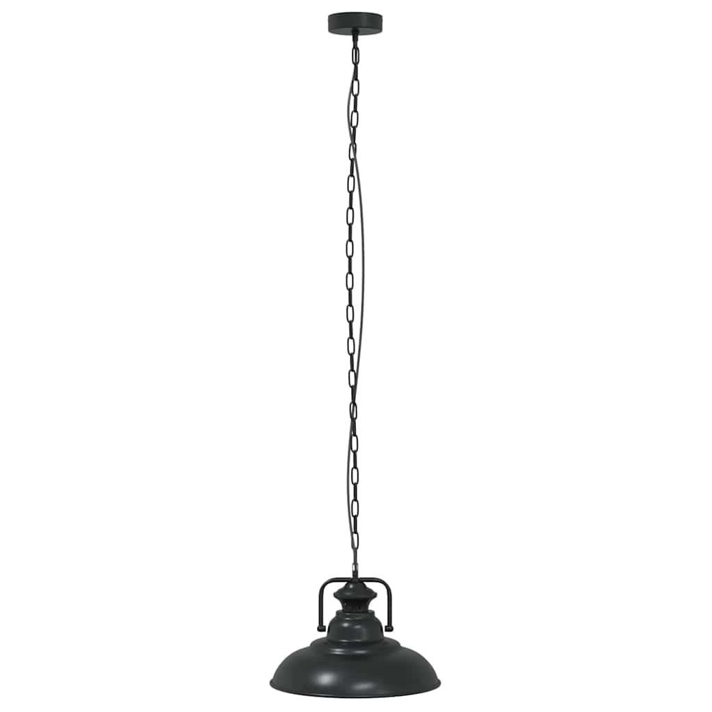 Závěsné Svítidlo E27 Černé Ø 31 Cm Železo Ocel/Černý