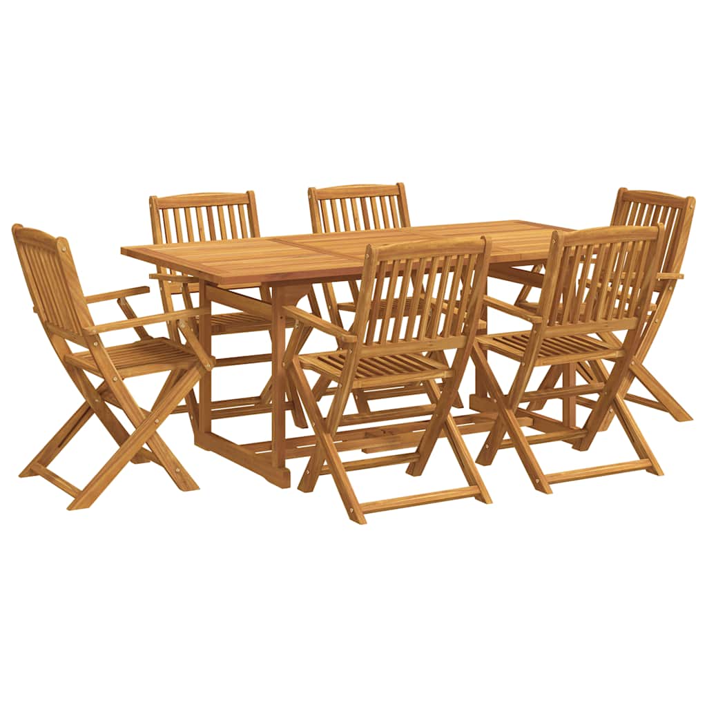 7Dílný Zahradní Jídelní Set 180X90X75 Cm Masivní Akáciové Dřevo
