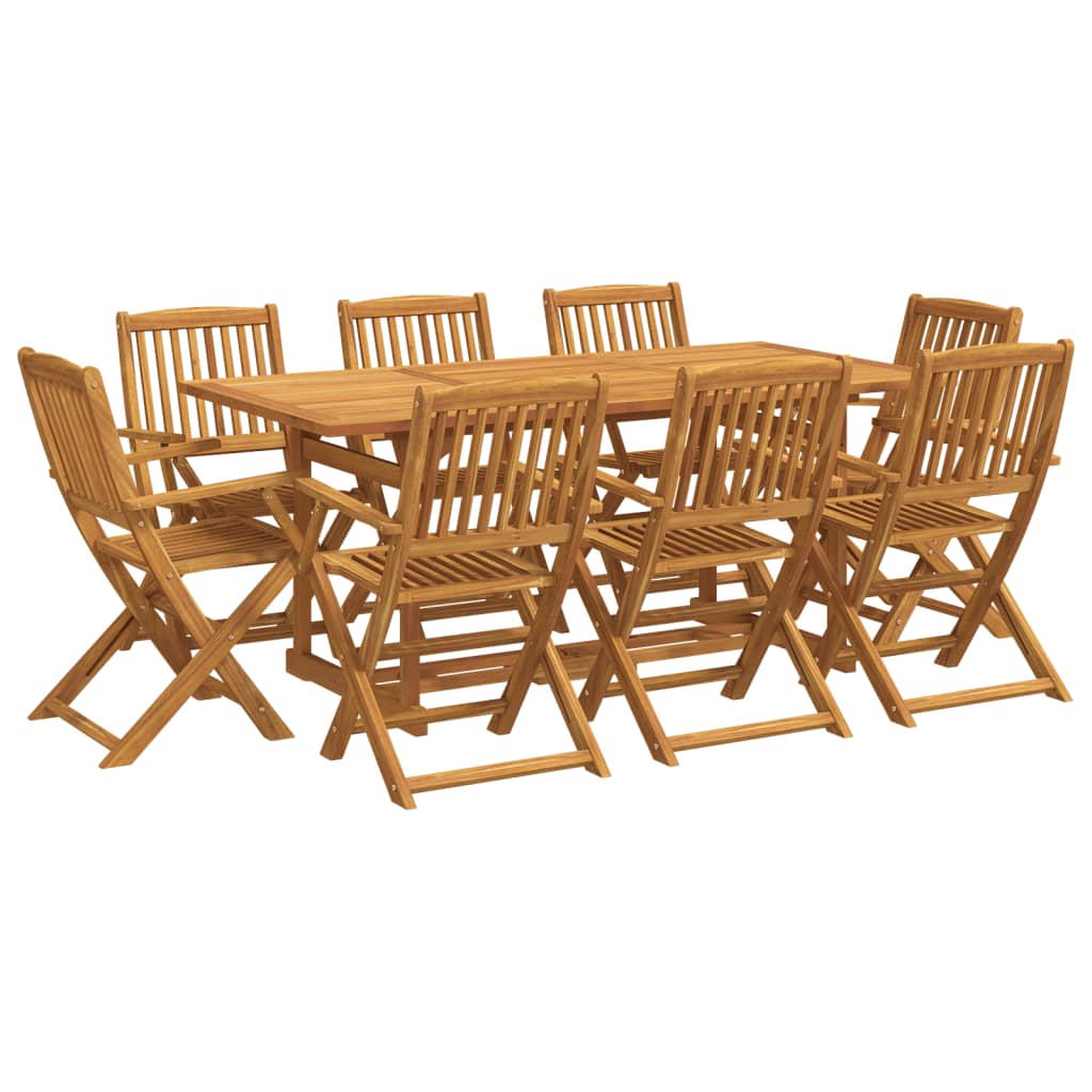 9Dílný Zahradní Jídelní Set 180X90X75 Cm Masivní Akáciové Dřevo