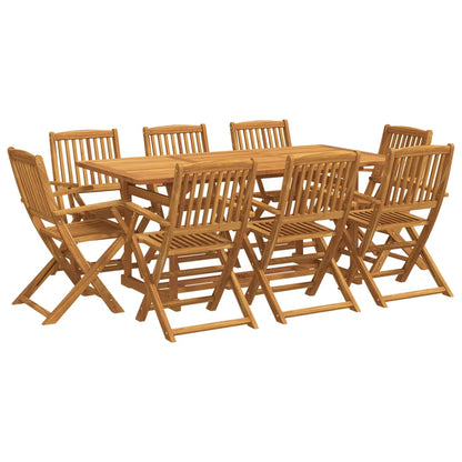 9Dílný Zahradní Jídelní Set 180X90X75 Cm Masivní Akáciové Dřevo