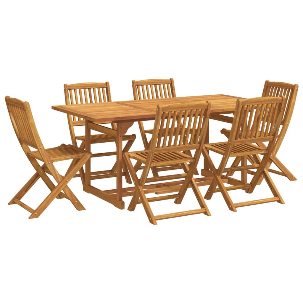 7Dílný Zahradní Jídelní Set 180X90X75 Cm Masivní Akáciové Dřevo