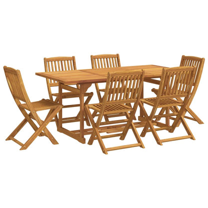 7Dílný Zahradní Jídelní Set 180X90X75 Cm Masivní Akáciové Dřevo