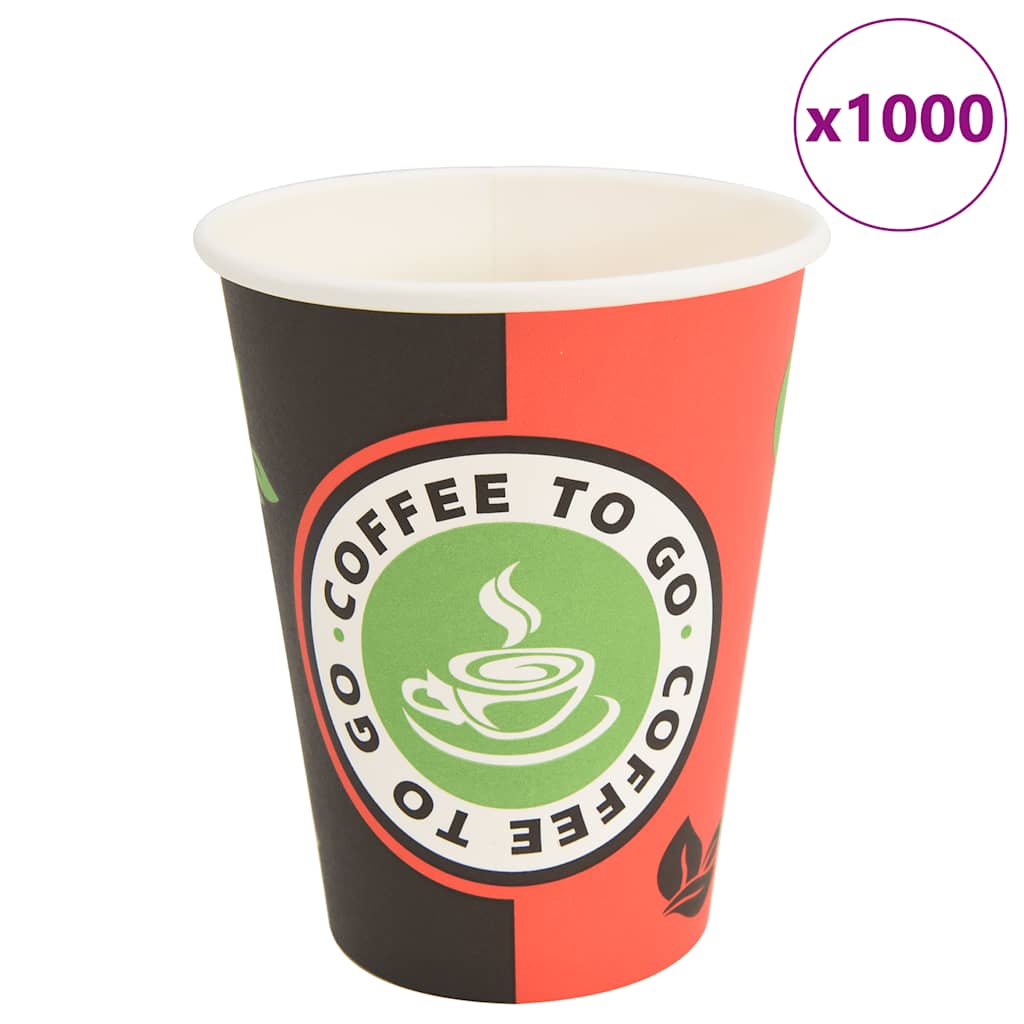 Papírové Kelímky Na Kávu 1000 Pcs 16Oz 400Ml Červeno-Černý