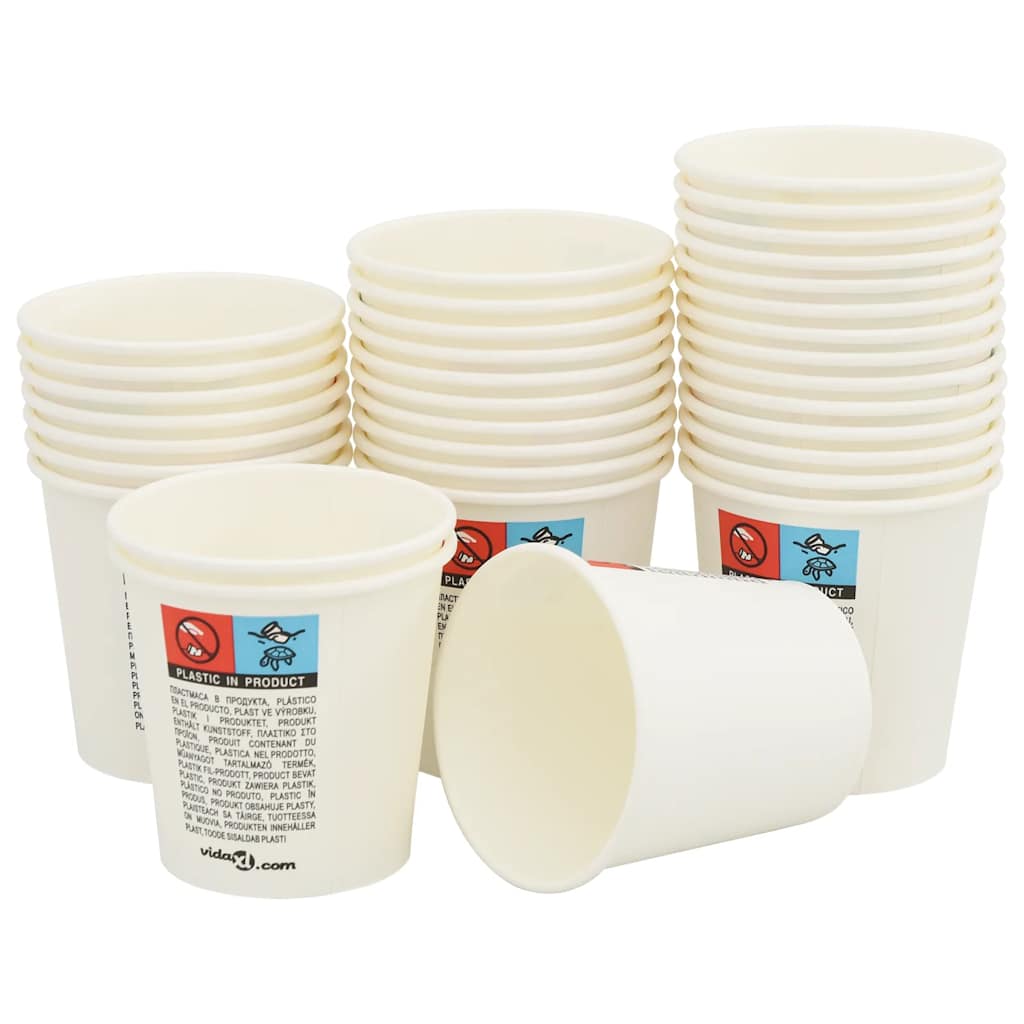 Papírové Kelímky Na Kávu 1000 Pcs 4Oz 100Ml Bílé