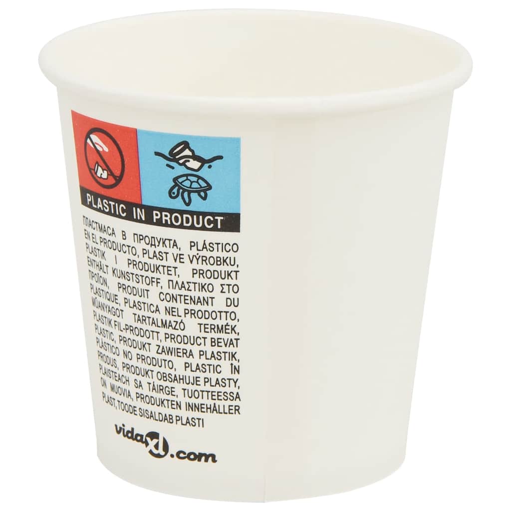 Papírové Kelímky Na Kávu 1000 Pcs 4Oz 100Ml Bílé