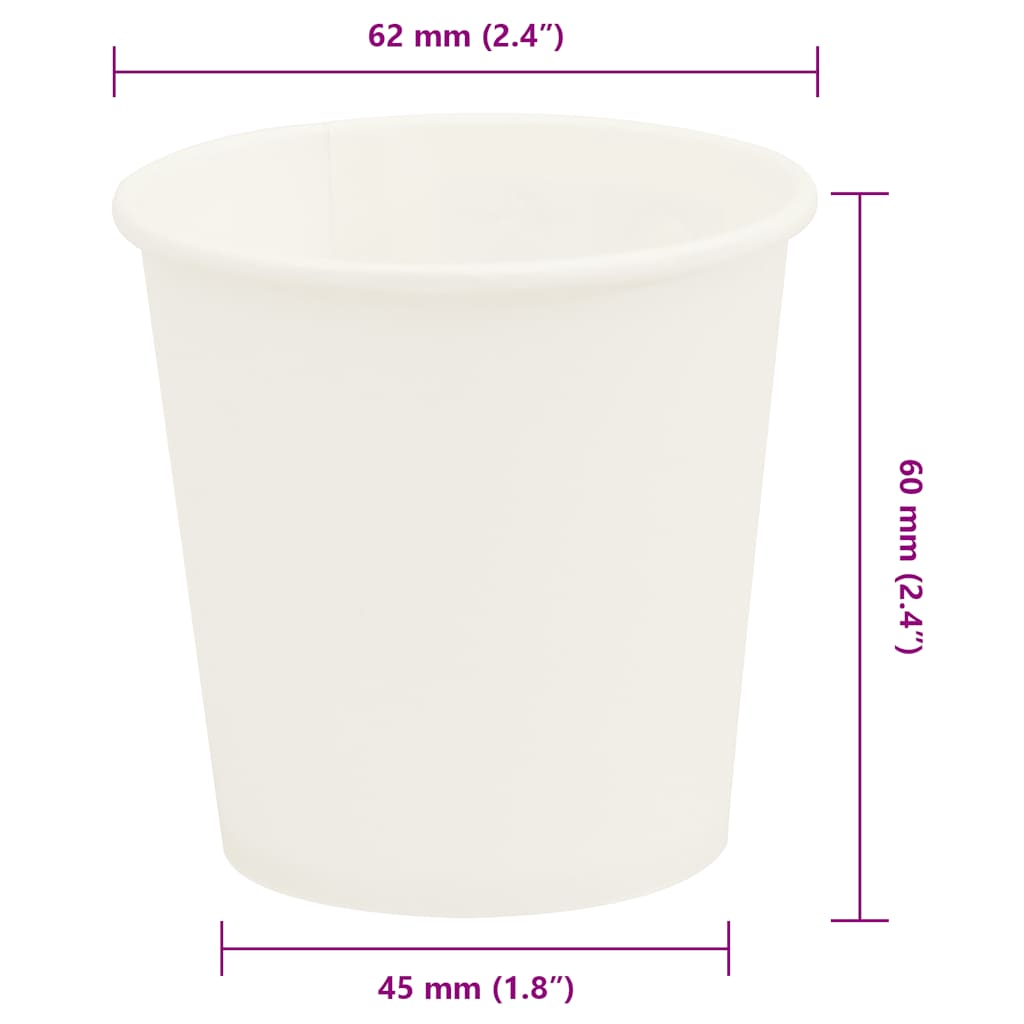 Papírové Kelímky Na Kávu 1000 Pcs 4Oz 100Ml Bílé