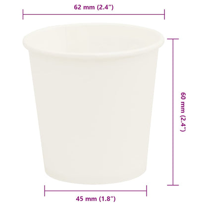 Papírové Kelímky Na Kávu 1000 Pcs 4Oz 100Ml Bílé
