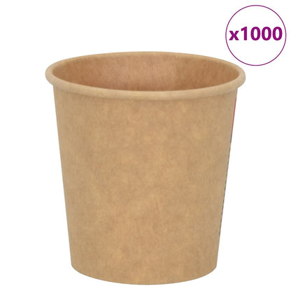 Papírové Kelímky Na Kávu 1000 Pcs 12Oz 300Ml Hnědé