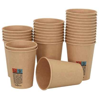 Papírové Kelímky Na Kávu 1000 Pcs 12Oz 300Ml Hnědé