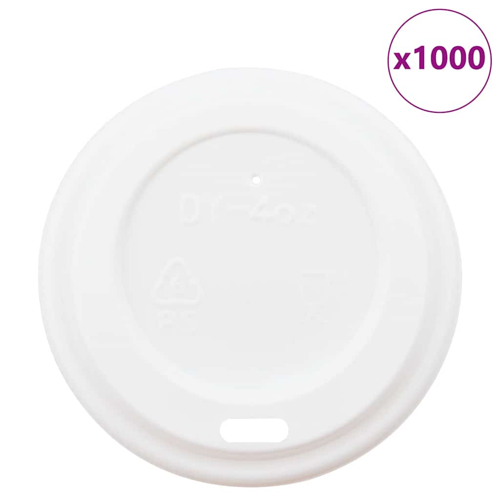Papírové Víčka Na Kávu Ø 4Oz 1000 Pcs Bílé Plast