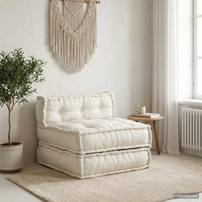 Modulární Pouf S Polštářem Textil