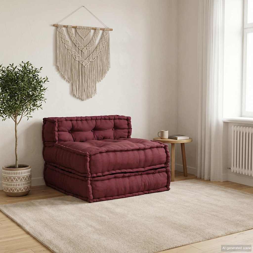 Modulární Pouf S Polštářem Textil