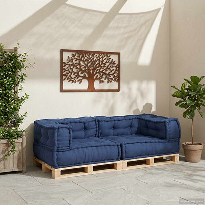 Modulová Pohovka 3 Pcs Textil Indigo 140 X 70 X 36 Cm
