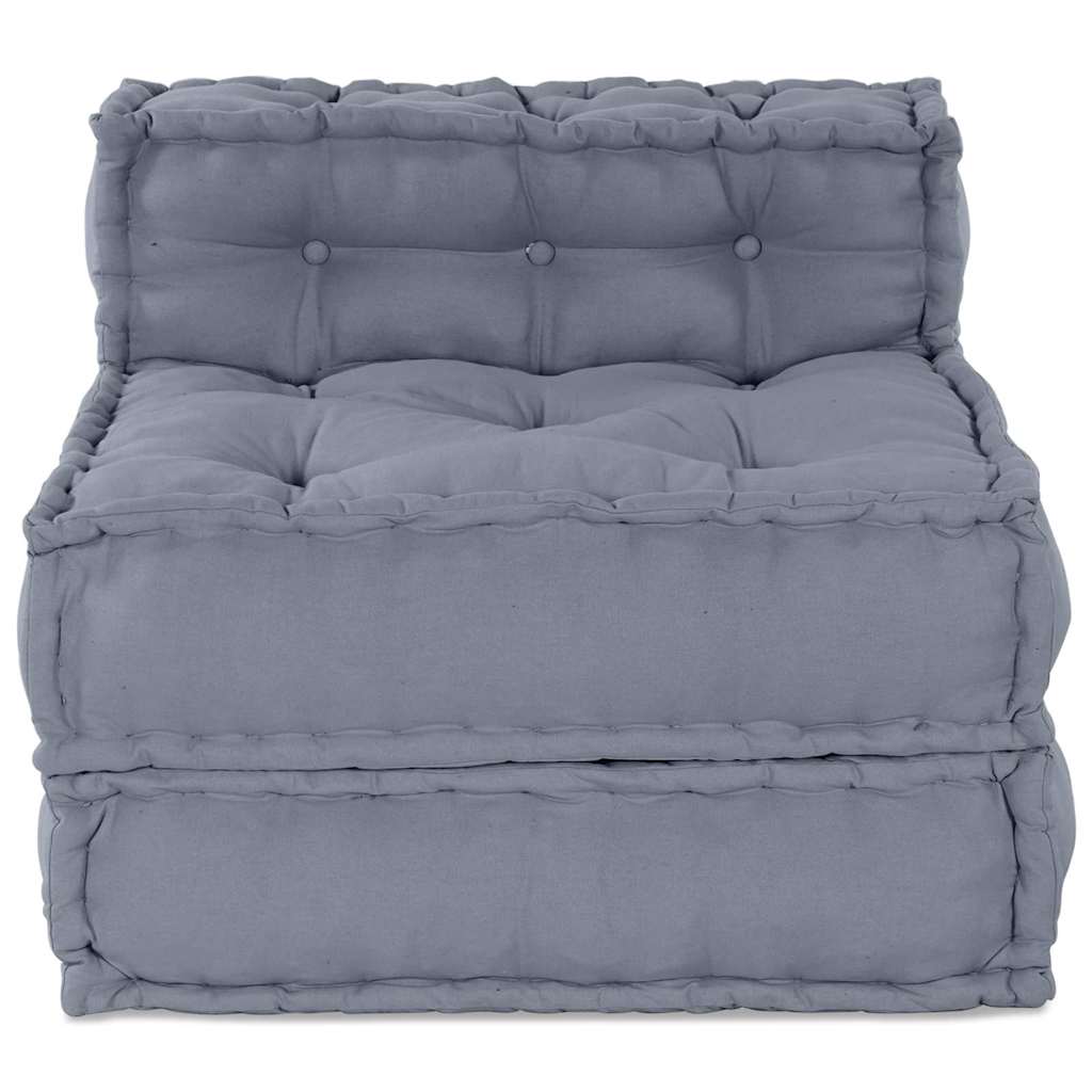 Modulová Pohovka Šedá 70 X 70 X 56 Cm Textil