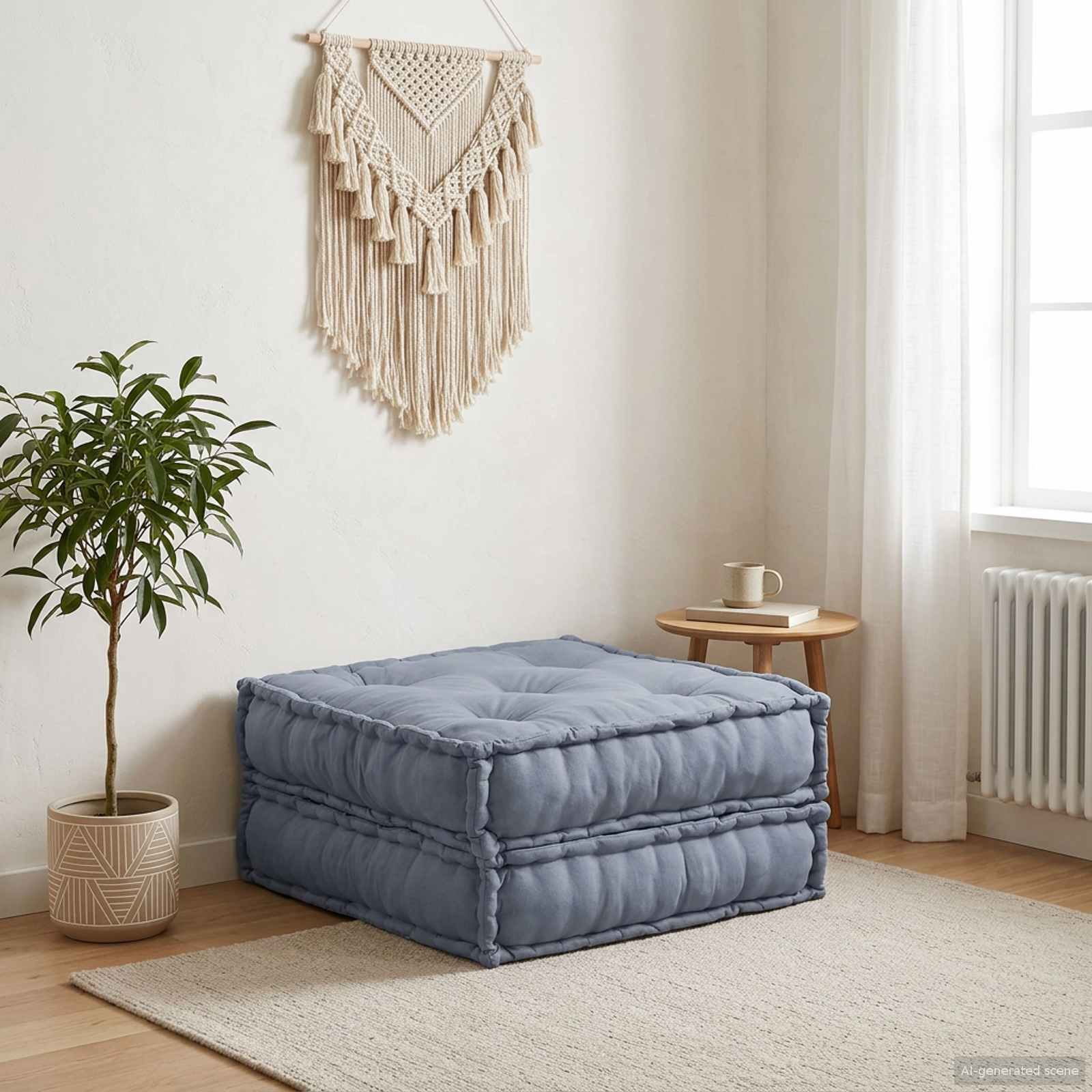 Modulová Pohovka Šedá 70 X 70 X 36 Cm Textil