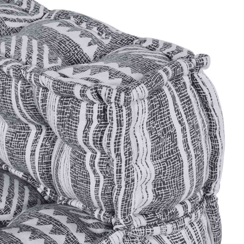 Modulová Pohovka Šedý Potisk 70 X 70 X 56 Cm Textil