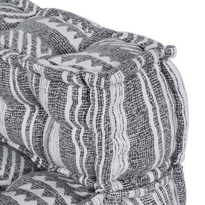 Modulová Pohovka Šedý Potisk 70 X 70 X 56 Cm Textil