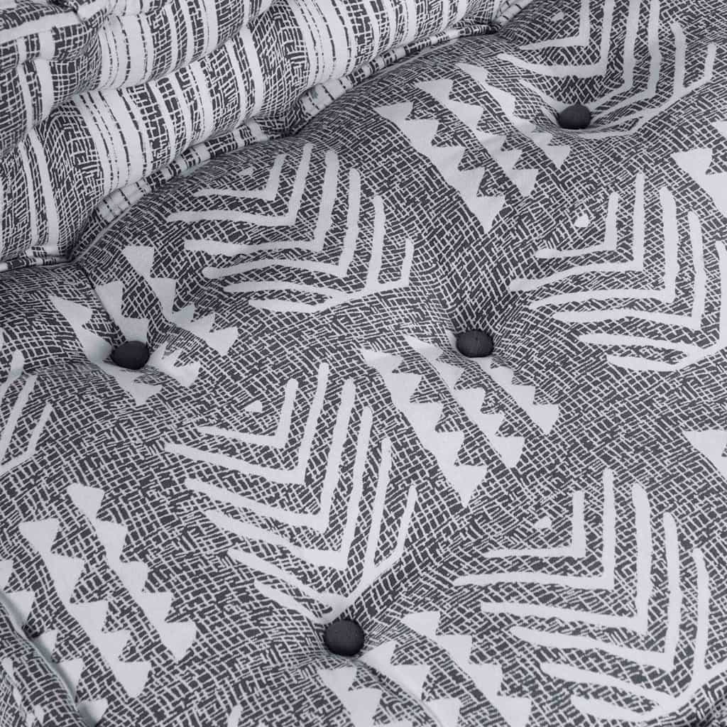 Modulová Pohovka Šedý Potisk 70 X 70 X 56 Cm Textil