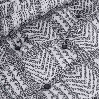 Modulová Pohovka Šedý Potisk 70 X 70 X 56 Cm Textil