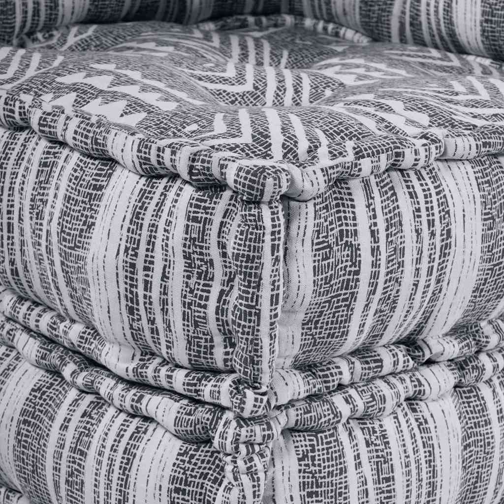 Modulová Pohovka Šedý Potisk 70 X 70 X 56 Cm Textil