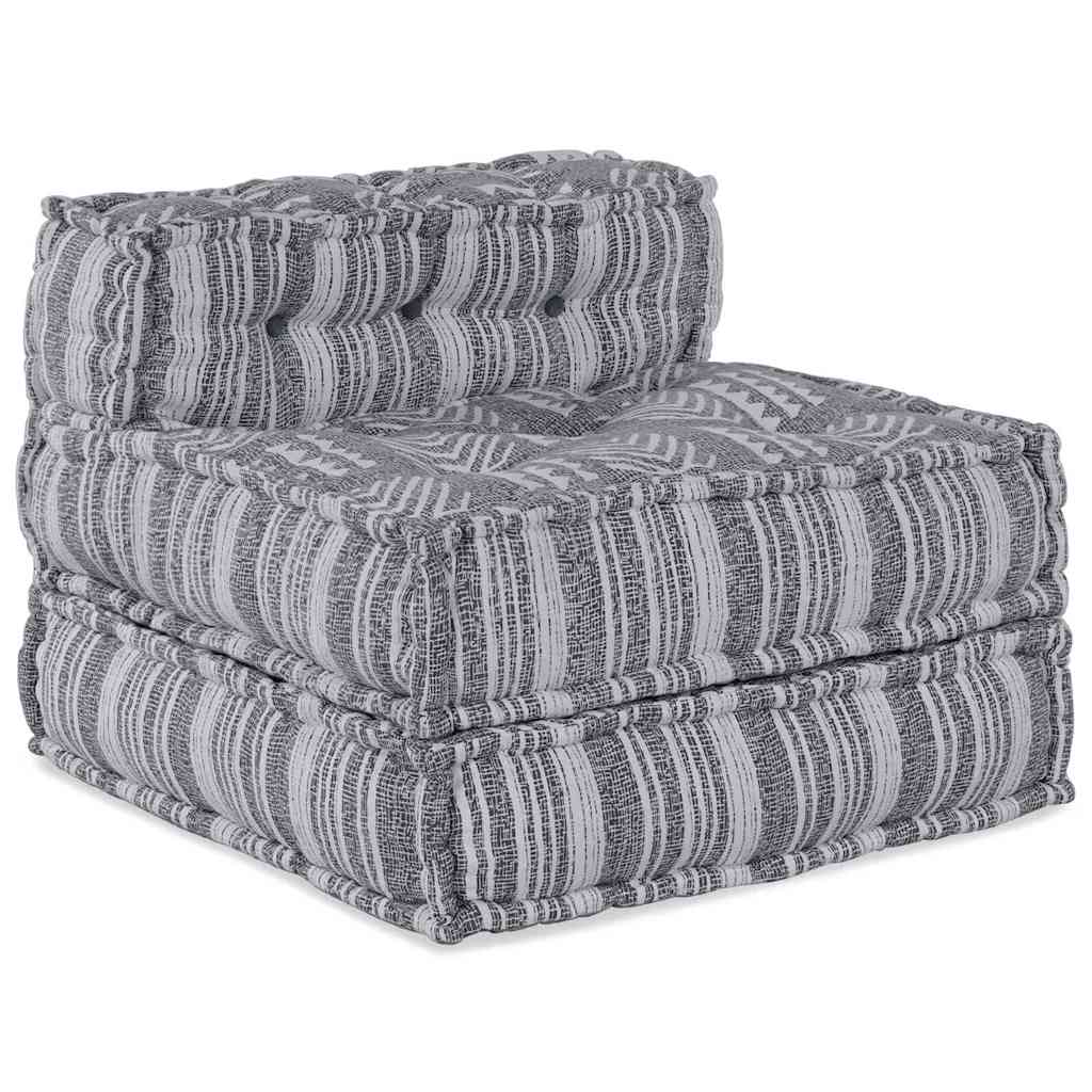 Modulová Pohovka Šedý Potisk 70 X 70 X 56 Cm Textil