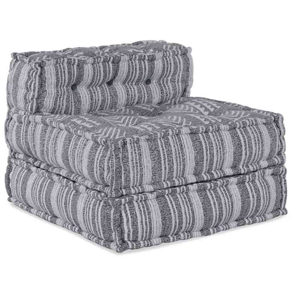 Modulová Pohovka Šedý Potisk 70 X 70 X 56 Cm Textil