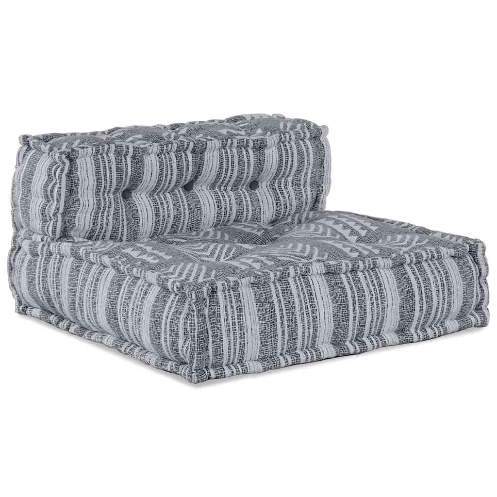 Modulová Pohovka Šedý Potisk 70 X 70 X 56 Cm Textil