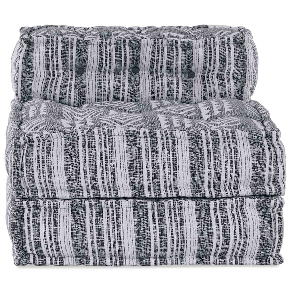 Modulová Pohovka Šedý Potisk 70 X 70 X 56 Cm Textil