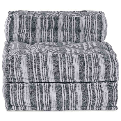 Modulová Pohovka Šedý Potisk 70 X 70 X 56 Cm Textil