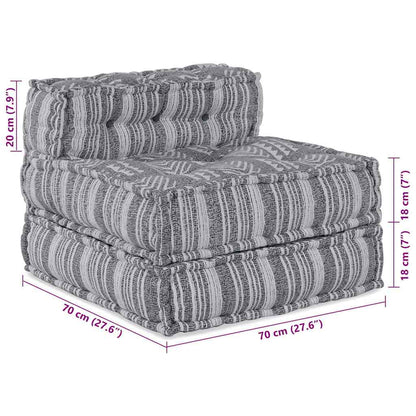 Modulová Pohovka Šedý Potisk 70 X 70 X 56 Cm Textil