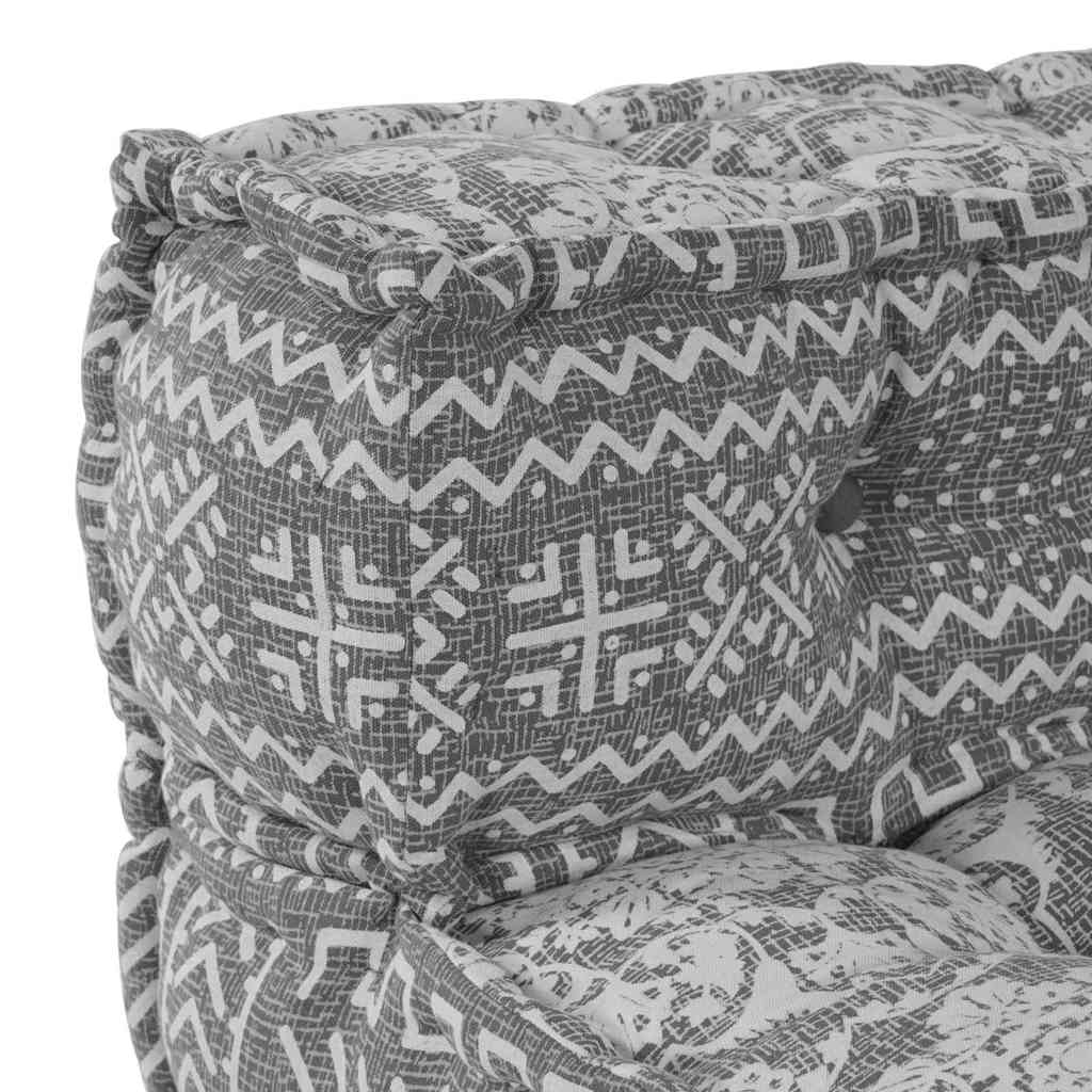 Modulová Pohovka Světle Šedá 70 X 70 X 56 Cm Textil