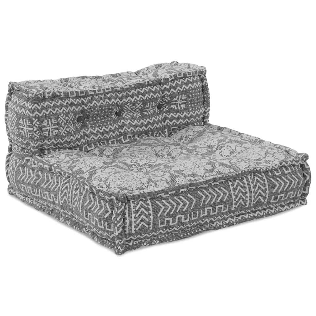Modulová Pohovka Světle Šedá 70 X 70 X 56 Cm Textil
