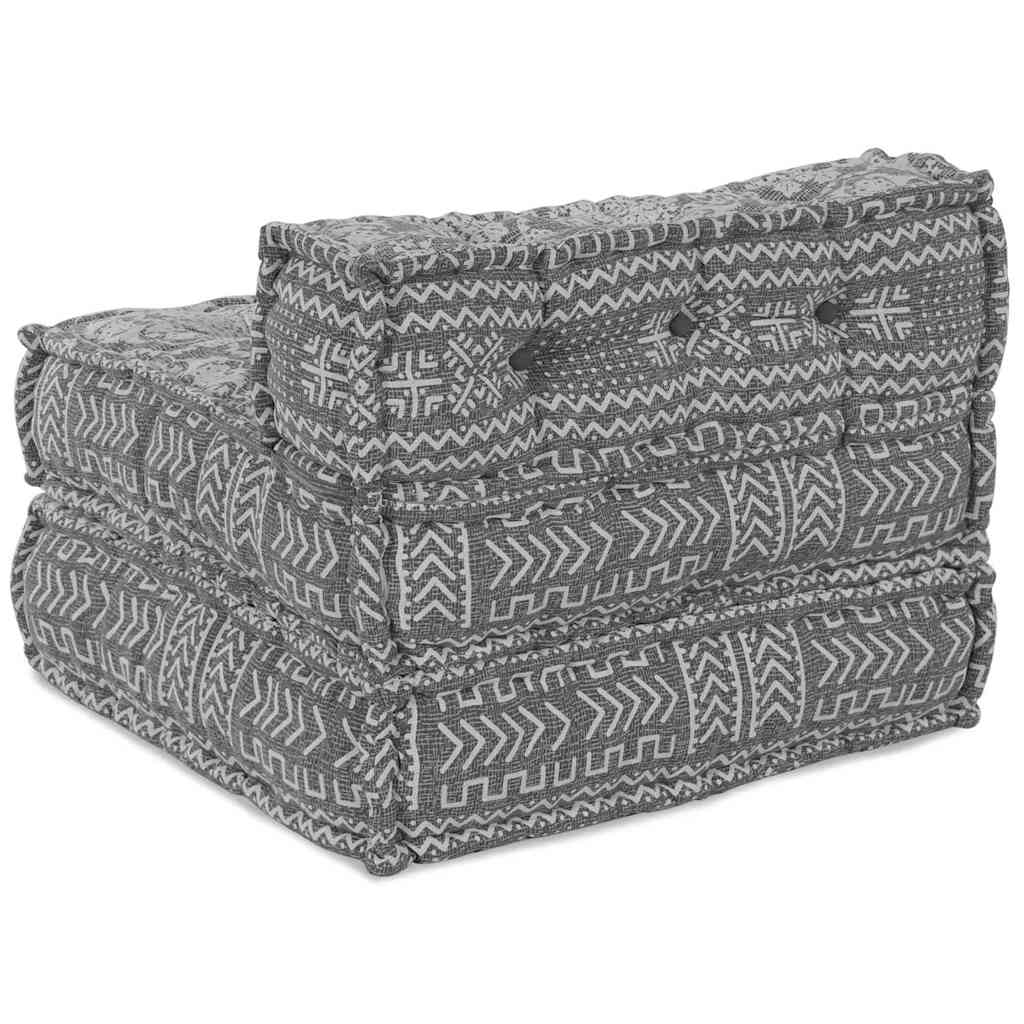 Modulová Pohovka Světle Šedá 70 X 70 X 56 Cm Textil