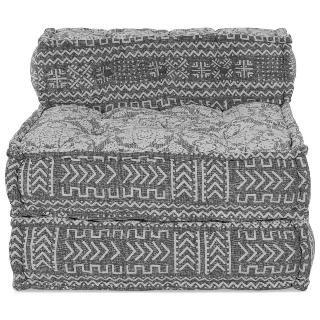 Modulová Pohovka Světle Šedá 70 X 70 X 56 Cm Textil