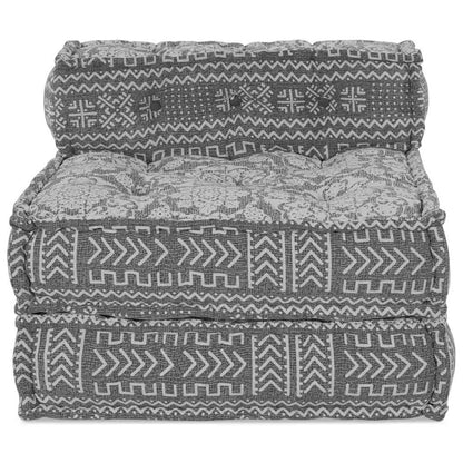 Modulová Pohovka Světle Šedá 70 X 70 X 56 Cm Textil
