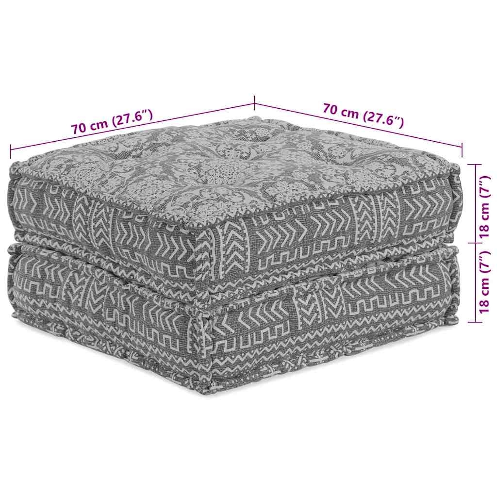 Modulová Pohovka Světle Šedá 70 X 70 X 36 Cm Textil