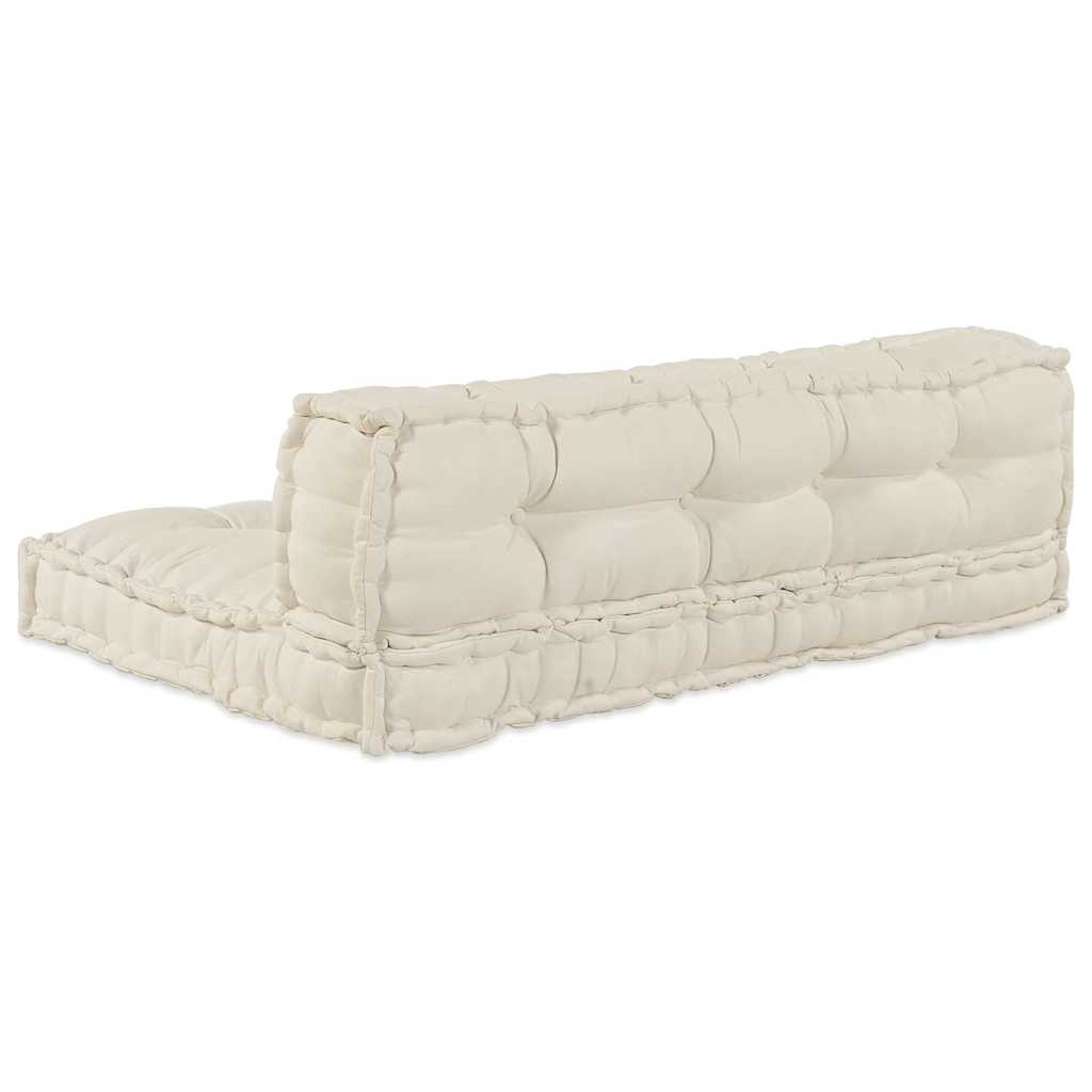 Polstrovaný Pohovkový Polštář 2 Pcs Textil Krémová