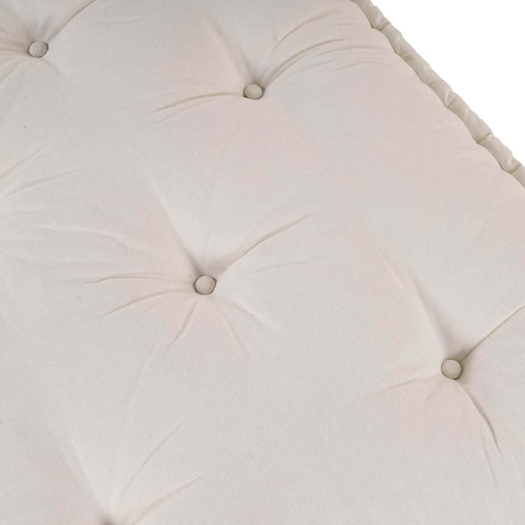 Polstrovaný Pohovkový Polštář Krémová 120 X 80 X 12 Cm Textil