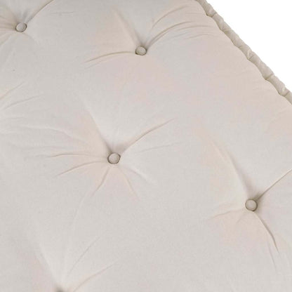 Polstrovaný Pohovkový Polštář Krémová 120 X 80 X 12 Cm Textil