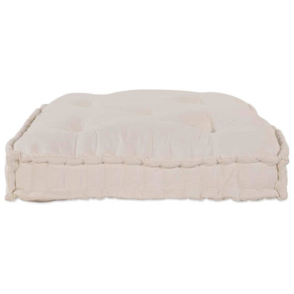 Polstrovaný Pohovkový Polštář Krémová 120 X 80 X 12 Cm Textil
