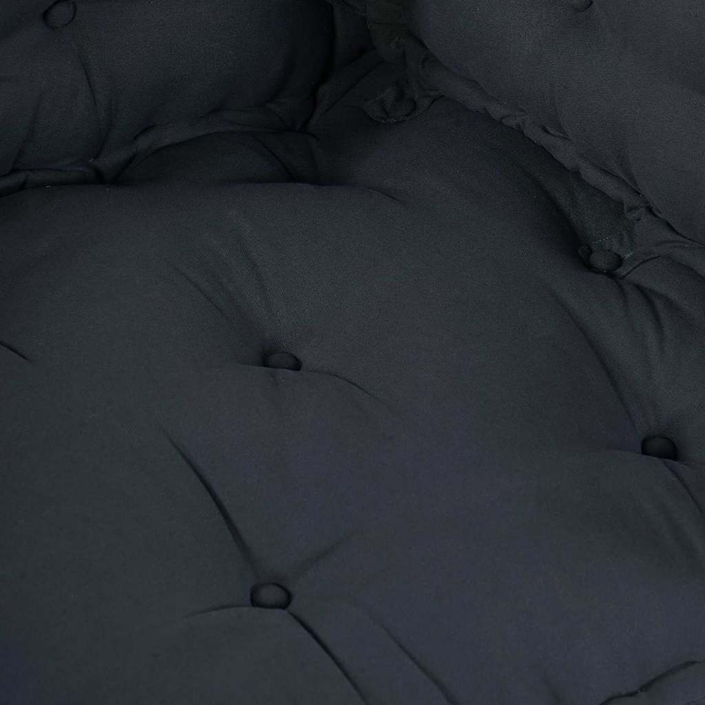 Polstrovaný Pohovkový Polštář 3 Pcs Textil Antracitová