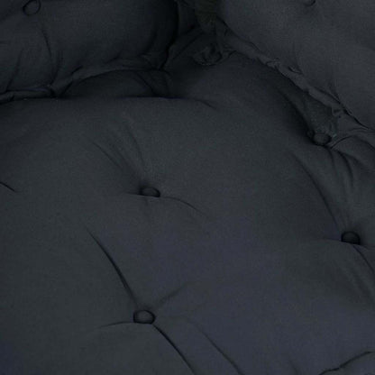 Polstrovaný Pohovkový Polštář 3 Pcs Textil Antracitová